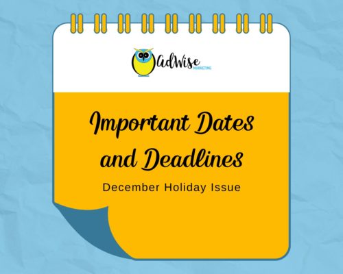 Important Dates & Deadlines december