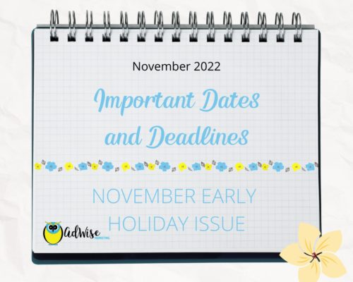 november 2022 - important dates and deadlines